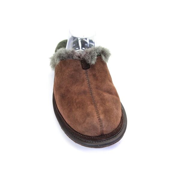 UGG Australia Other - UGG Australia Mens Sheepskin Suede Slide On Hyde Slipper Shoes Brown Size 10